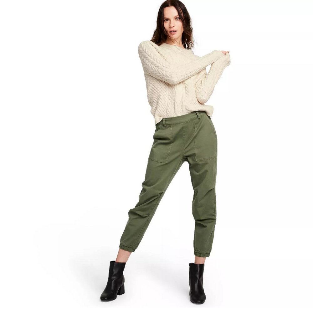 Nili Lotan x Target - High Rise Woven Ankle Pants - Olive Green - NWT